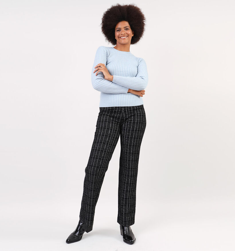 Pieces Crista T-shirt manches longues en Bleu pour femmes (348372)