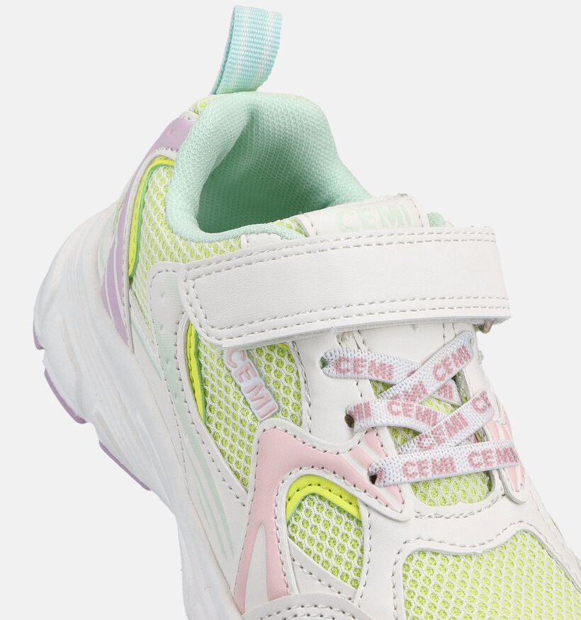 CEMI Baskets en Blanc/Jaune pour filles (370744)
