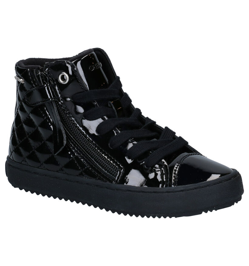 Geox Kalispera Zwarte Hoge Sneakers in kunstleer (295129)