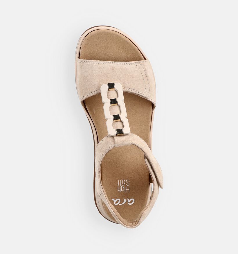 Ara Osaka Beige Sandalen voor dames (370836) - geschikt voor steunzolen