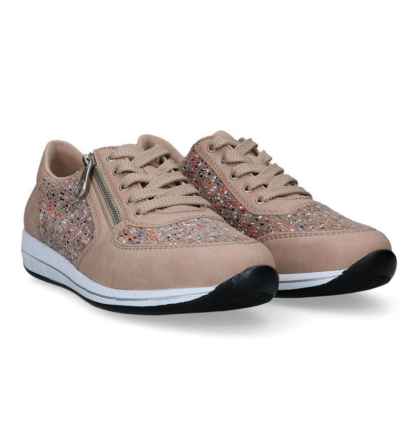 Rieker Beige Sneakers voor steunzolen voor dames (335505) - geschikt voor steunzolen
