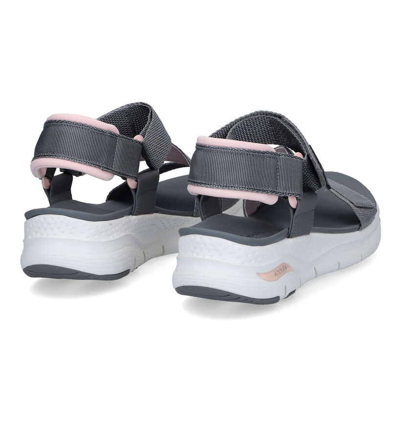 Skechers Arch Fit Pop Retro Grijze Sandalen in stof (305304)
