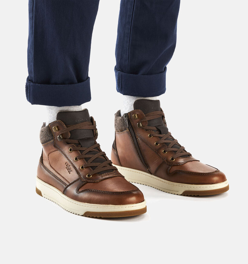 Rieker Chaussures hautes en Cognac pour hommes (347451)
