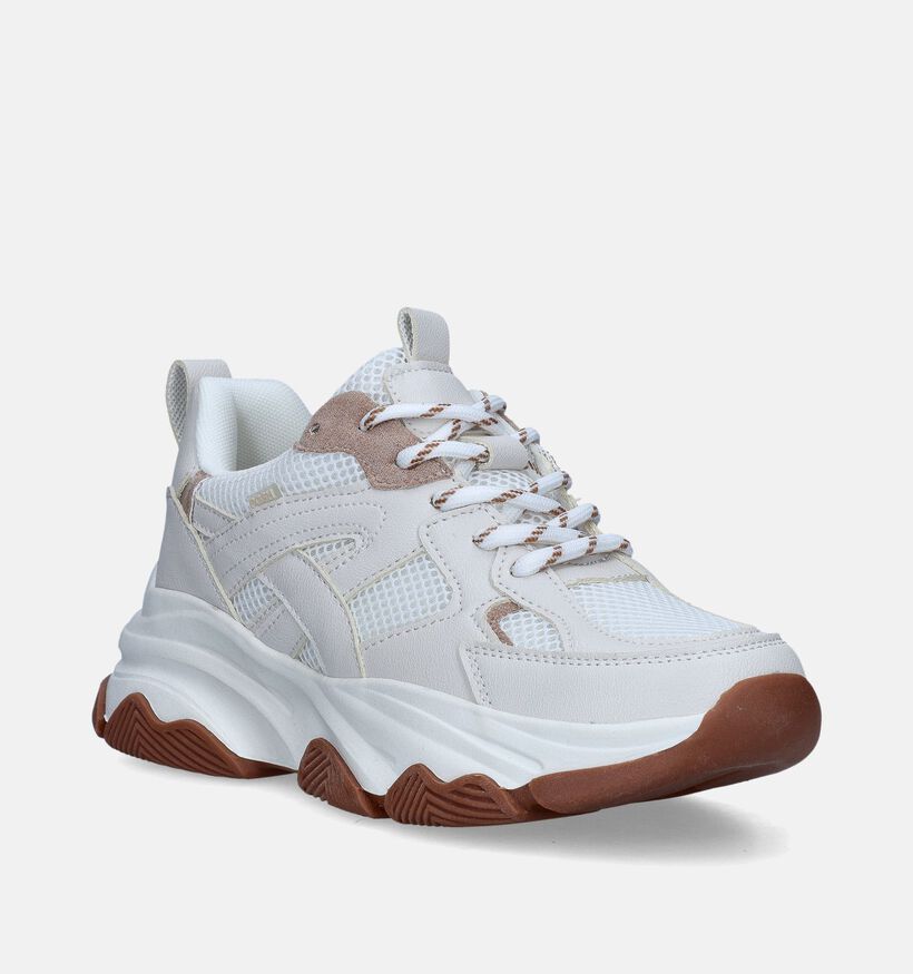 Posh by Poelman Gigi Beige Sneakers voor dames (353733) - geschikt voor steunzolen