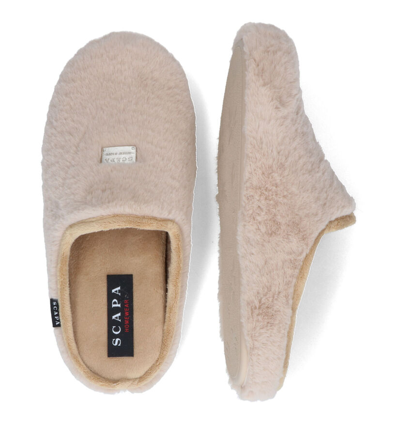Scapa Camel Pantoffels in stof (317045)