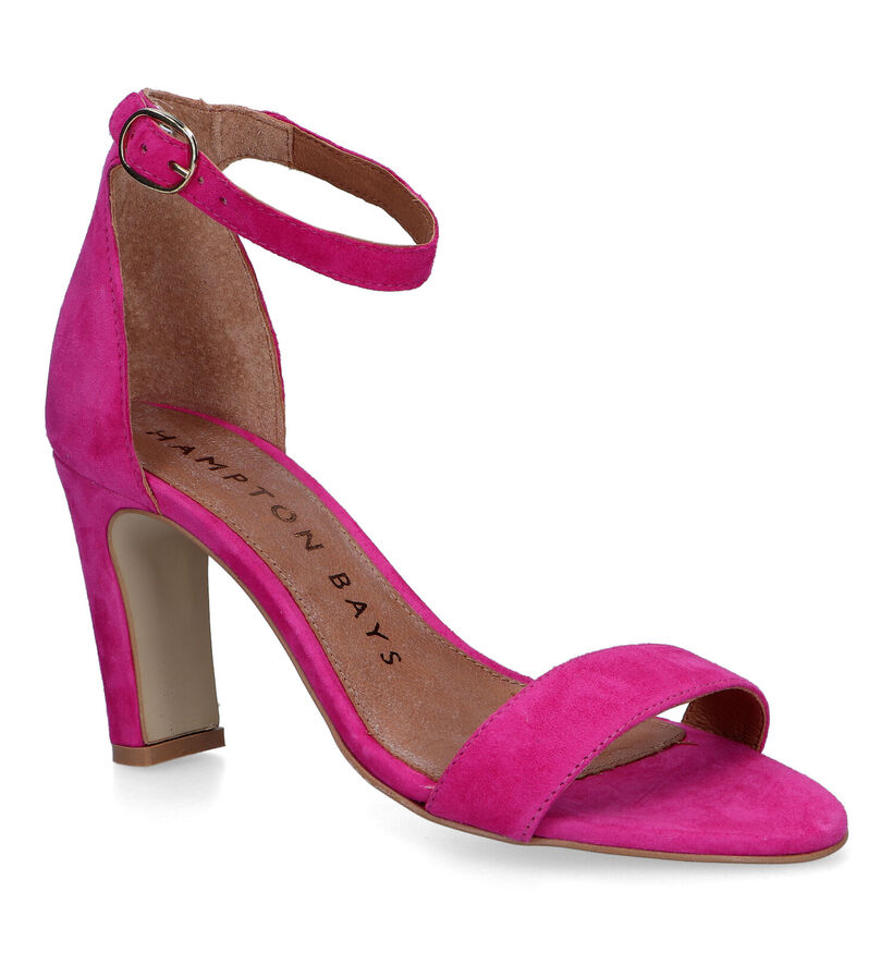 Hampton Bays Sandales à talons en Rose fuchsia pour femmes (330309)