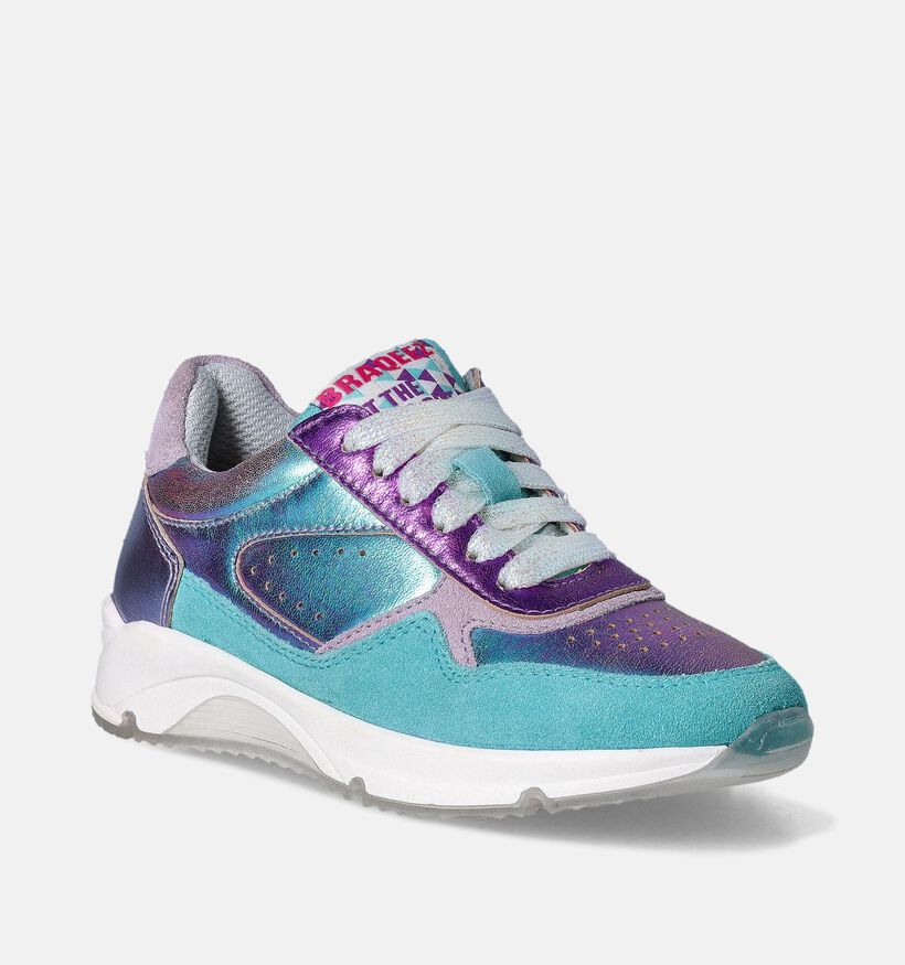 Braqeez Feedrah Flow Baskets en Turquoise pour filles (357459) - pour semelles orthopédiques