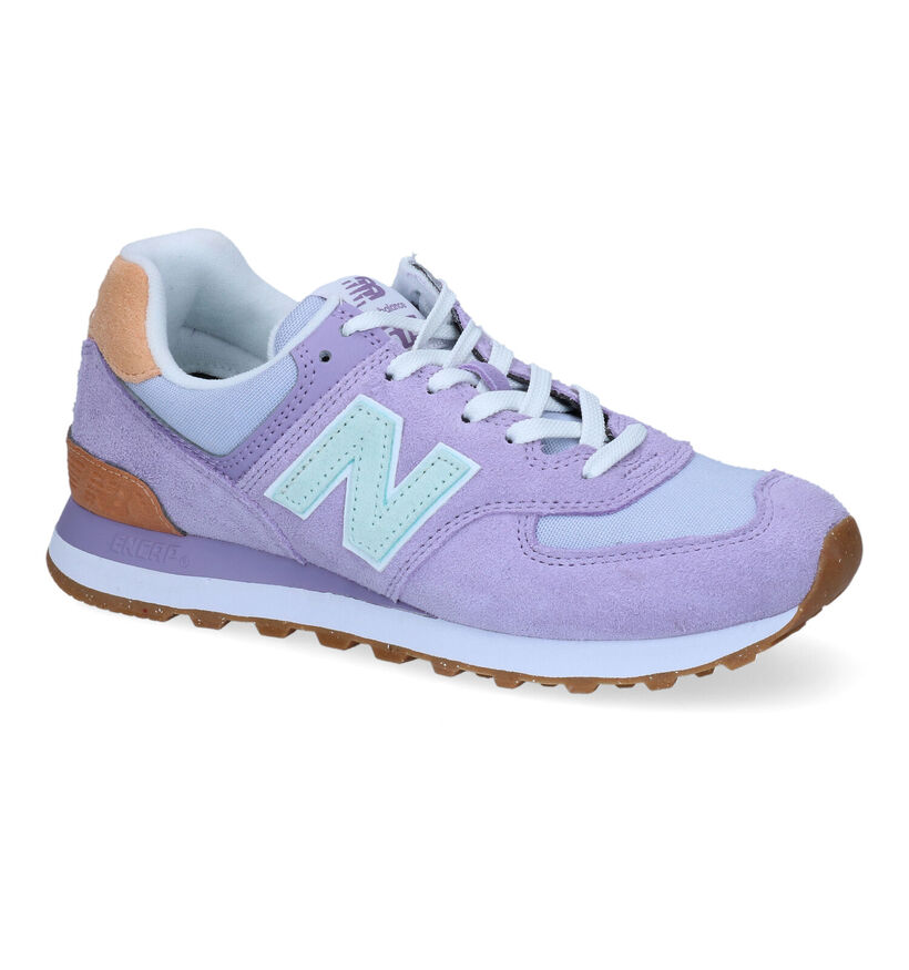 New Balance WL 574 Baskets en Vert pour femmes (349411) - pour semelles orthopédiques