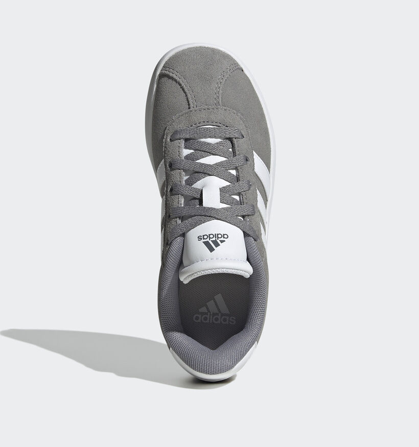 adidas VL Court 3.0 Witte/Groene Sneakers adidas VL Court 3.0 Donkergrijze Sneakers voor jongens, meisjes (366028) - geschikt voor steunzolen