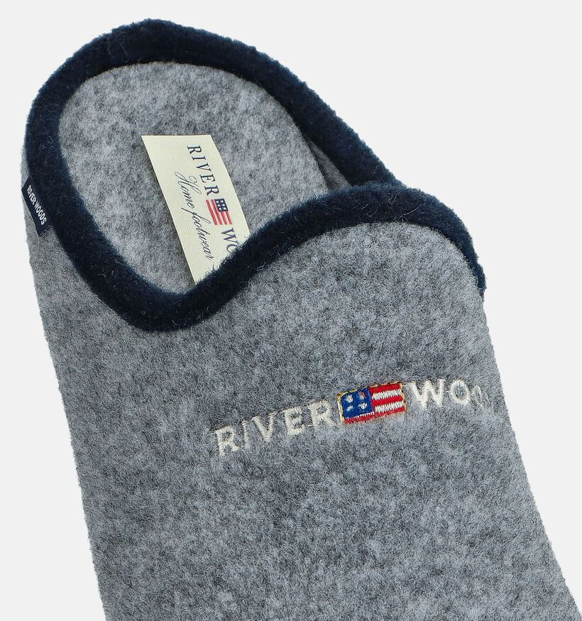 River Woods Herman Grijze Pantoffels voor heren (381207) - geschikt voor steunzolen