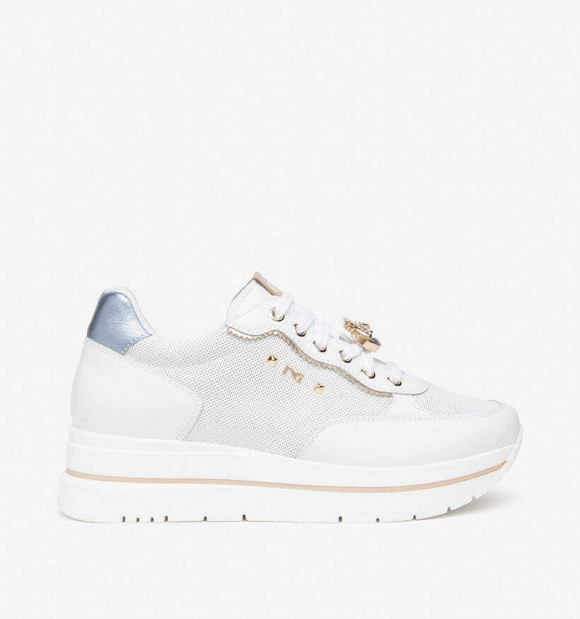 NeroGiardini Witte Sneakers voor dames (369082) - geschikt voor steunzolen