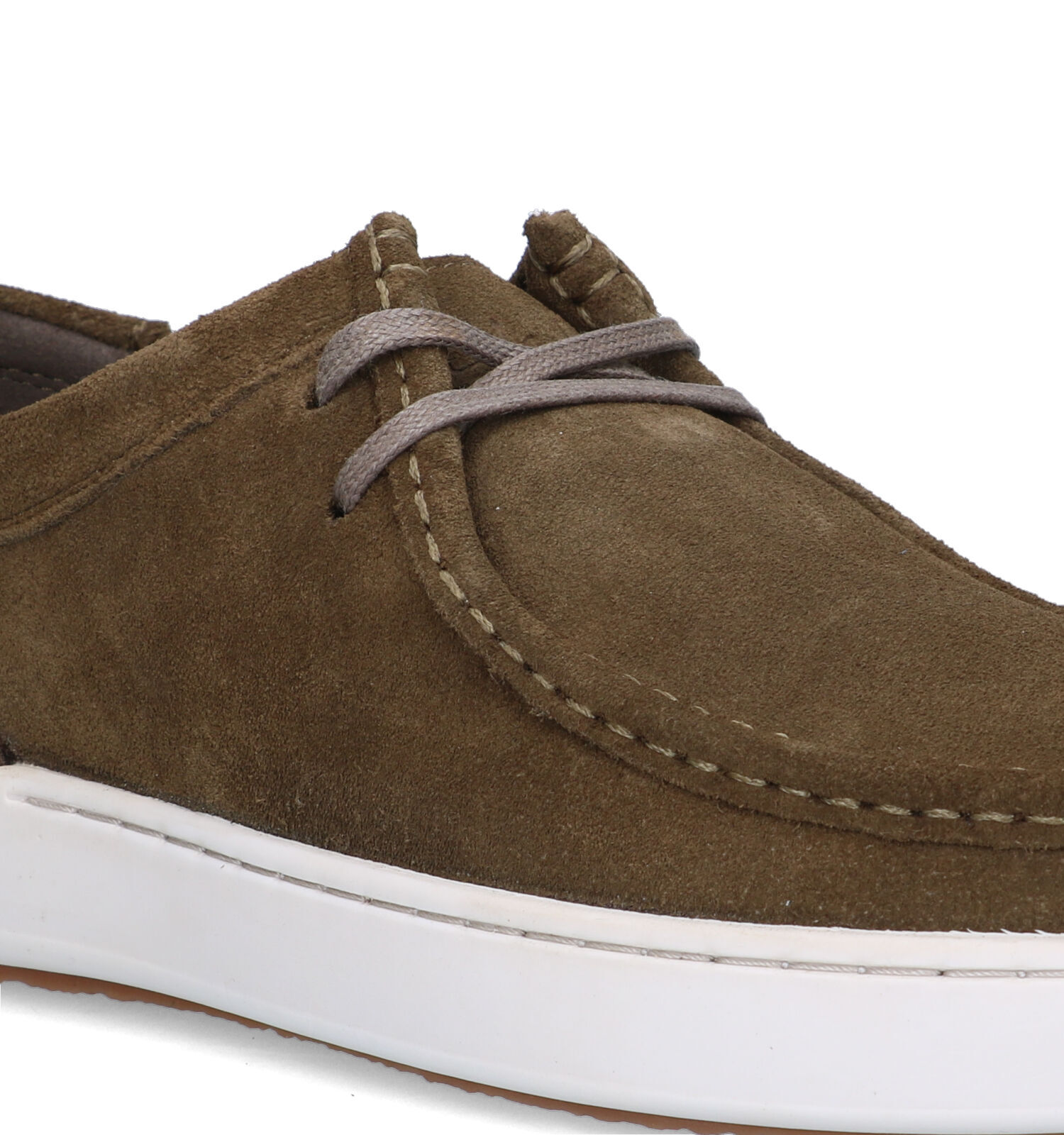 Clarks Courtlite Wally Chaussures bateau en Vert Kaki Hommes Chaussures plates en ligne sur TORFS.BE