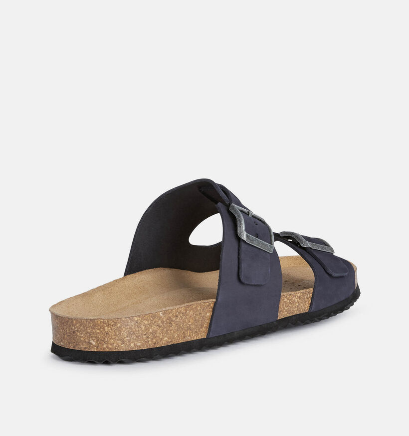 Geox Ghita Nu-pieds en Bleu fonc&eacute; pour hommes (369111)