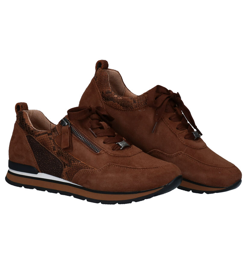 Gabor OptiFit Cognac Sneakers in leer (282287)