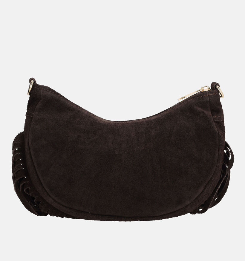 Charm London Fringes Donkerbruine Schoudertas voor dames (373489)