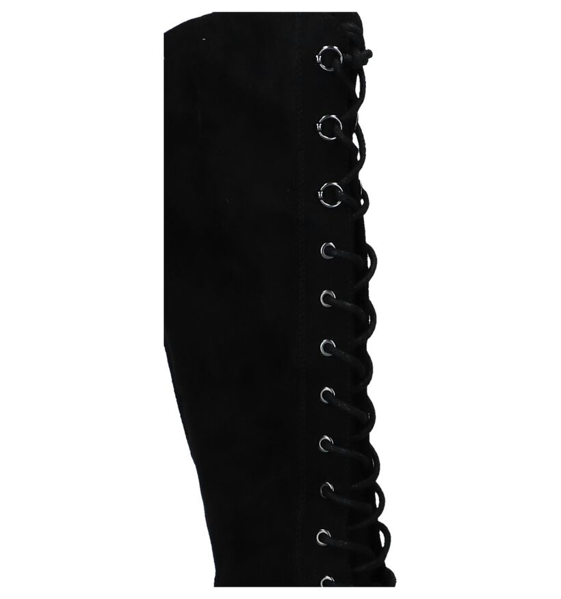 Tamaris Bottes hautes en Noir en velours (226788)