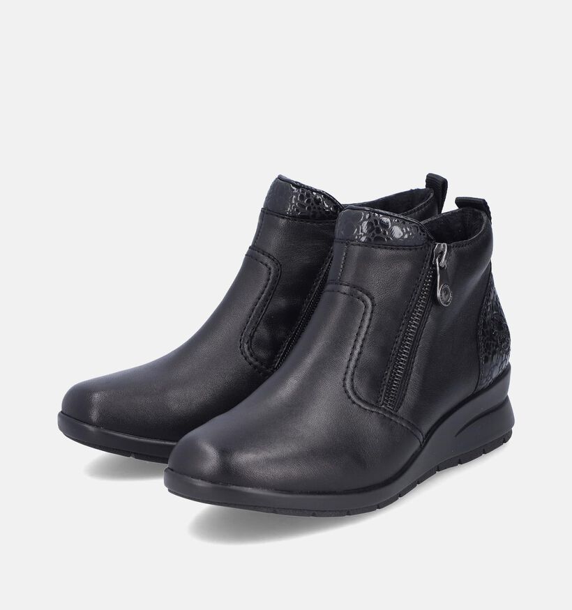 Rieker Bottillons avec talon compensé en Noir pour femmes (347408) - pour semelles orthopédiques
