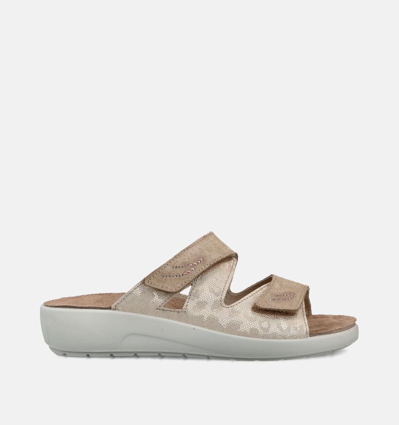 Comfort Plus Beige Sandalen voor dames (373649) - geschikt voor steunzolen