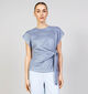 Vero Moda Bella Faux Suede Knot Blauwe T-shirt voor dames (373272)