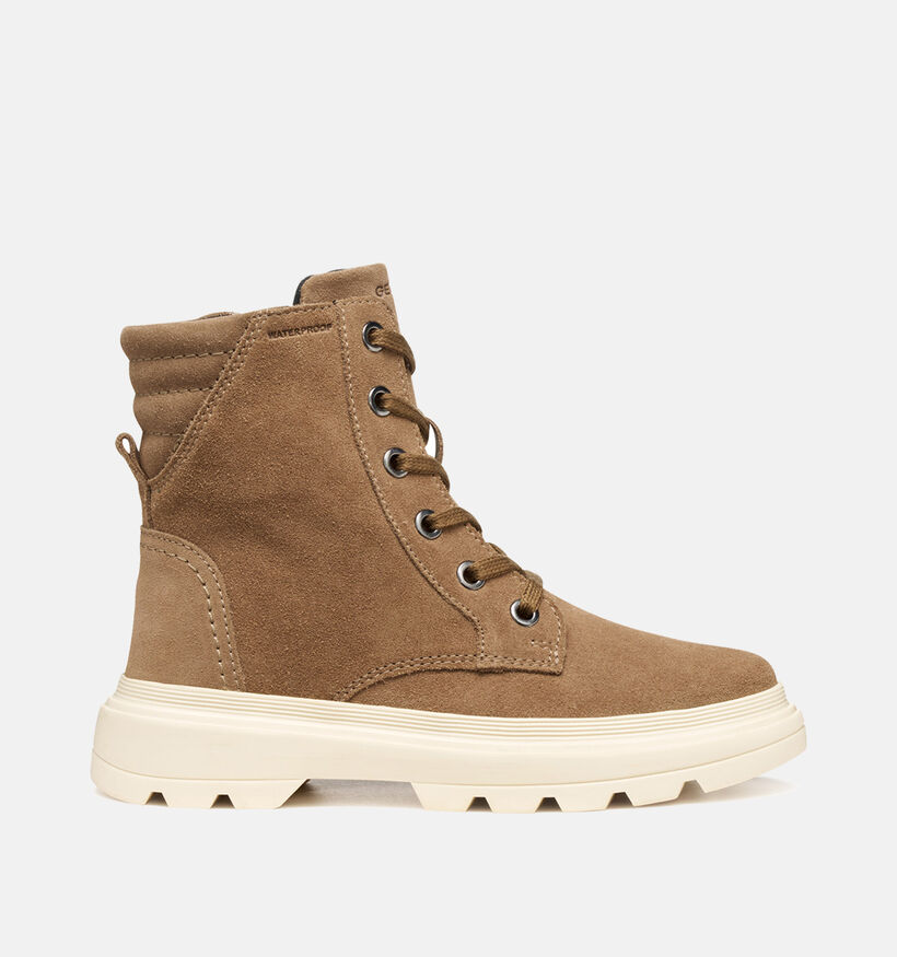 Geox Kiddartah Cognac Hoge Schoenen voor meisjes (360378) - geschikt voor steunzolen