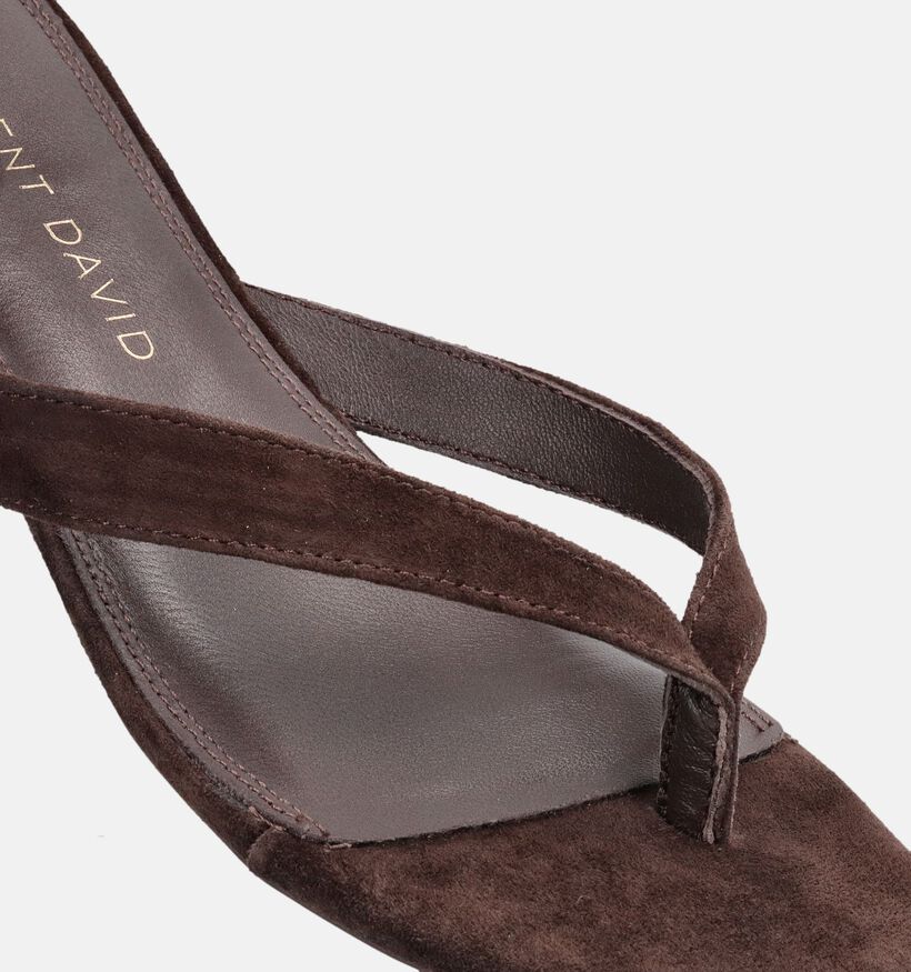 Laurent David Nu-pieds &agrave; talons en Marron pour femmes (373661)