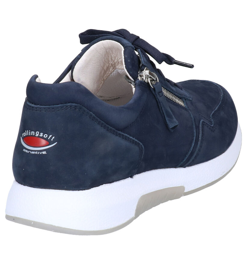 Gabor Rollingsoft Donkerblauwe Sneakers in nubuck (271525)