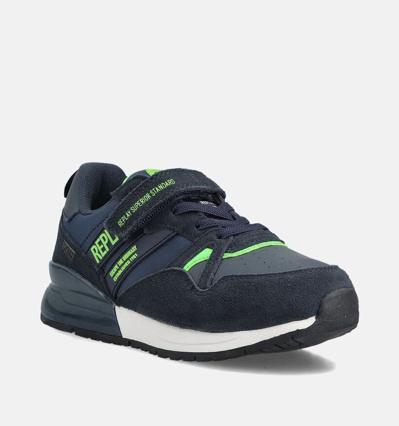 Replay Chaussures à enfiler en Bleu foncé pour filles, garçons (360213) - pour semelles orthopédiques