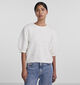 Pieces Fee Witte Trui met korte mouwen voor dames (349426)