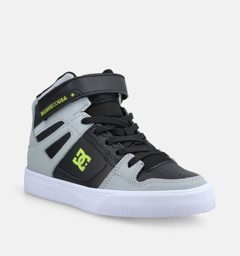 DC Shoes Pure High Top Grijze/Zwarte Hoge Sneakers voor jongens (376201)