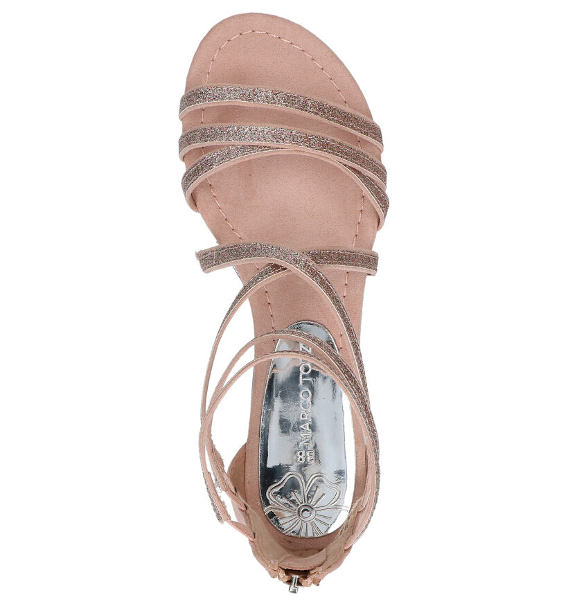 Marco Tozzi Taupe Sandalen in stof (270671)