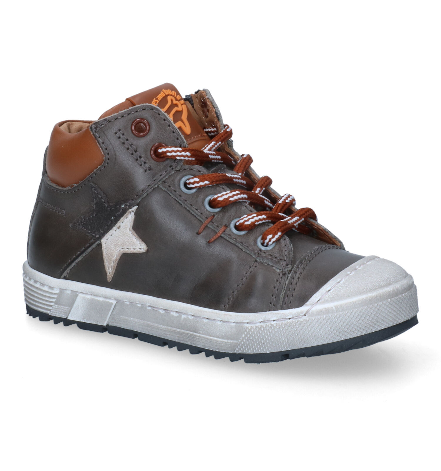 STONES and BONES Baset Bruine Hoge Schoenen Jongens Hoge