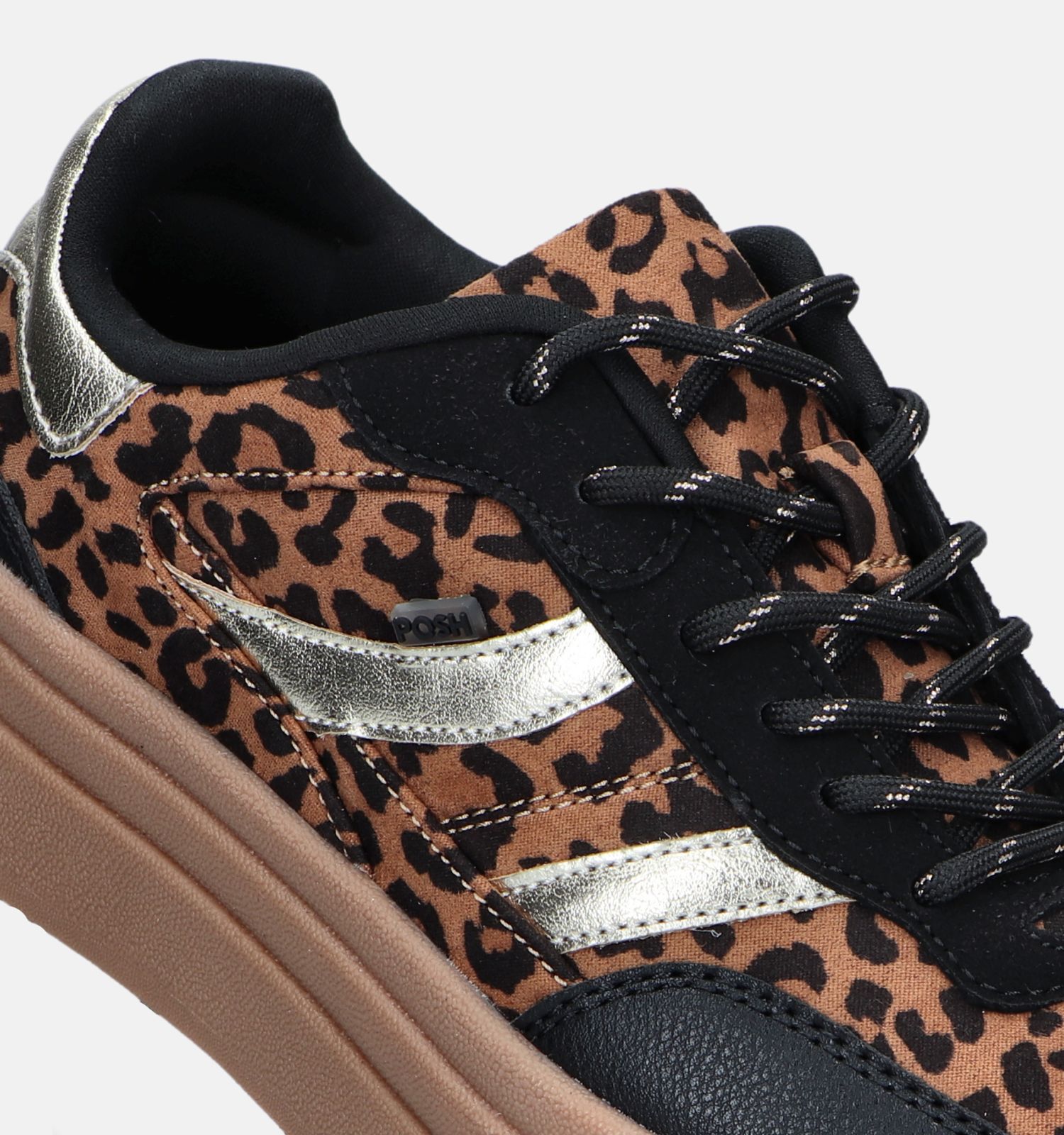 Posh by Poelman Zwarte Plateau sneakers Dames Sneakers Online op TORFS.BE