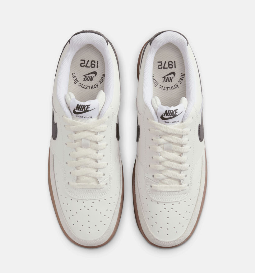 Nike Court Vision Low Baskets en Blanc pour hommes, garçons (347851)