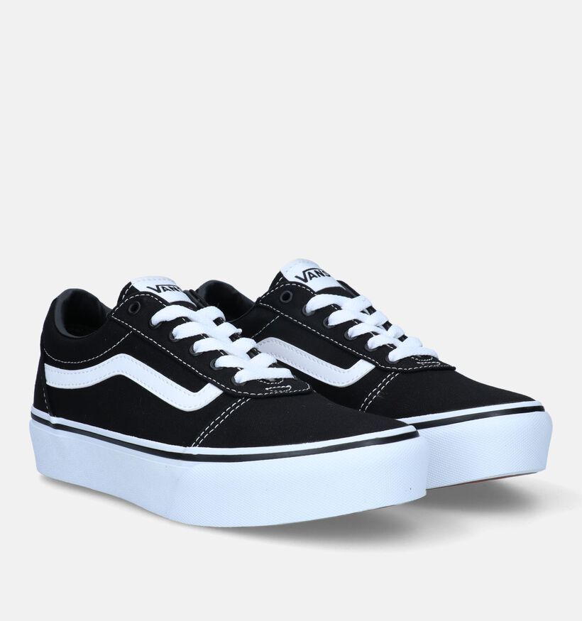 Vans Ward Platform Baskets de skate en Noir pour filles (327970)