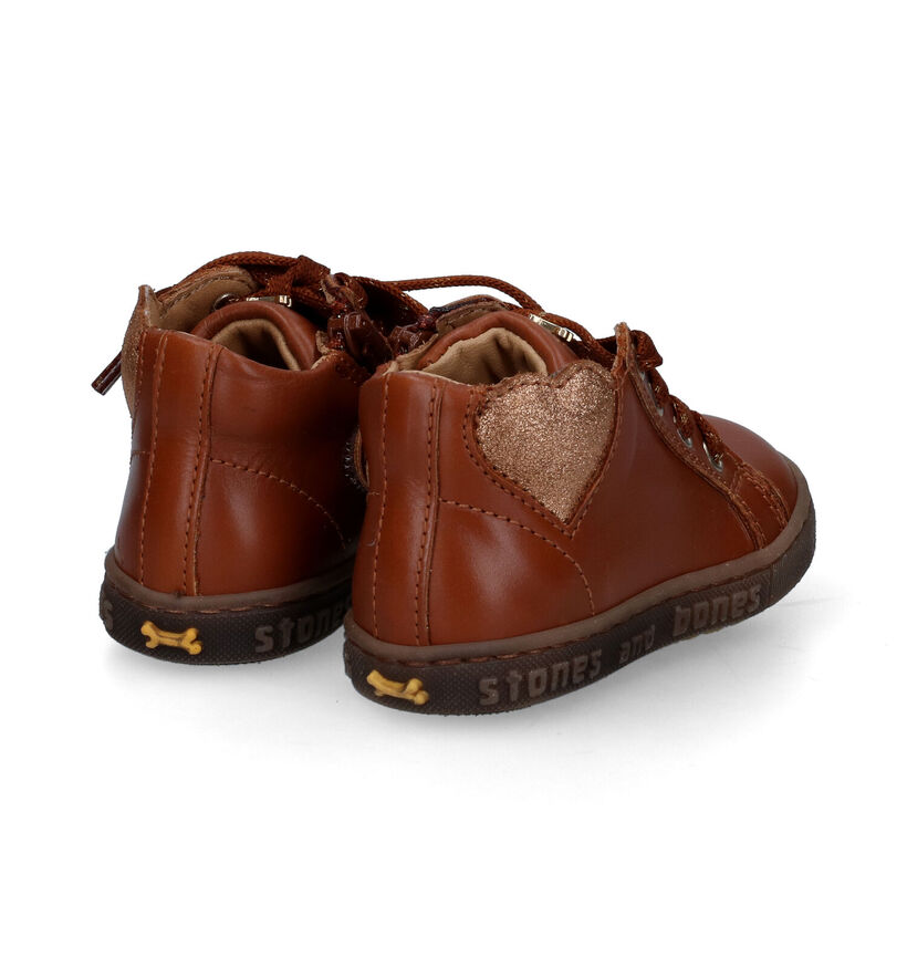 STONES and BONES Biva Cognac Babyschoenen voor meisjes (320451) - geschikt voor steunzolen