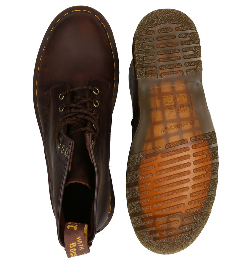 Dr. Martens Boots à lacets en Brun foncé en cuir (292455)