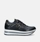 NeroGiardini Zwarte Sneakers met plateauzool voor dames (345553) - geschikt voor steunzolen