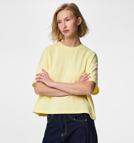 Pieces T-shirts Geel