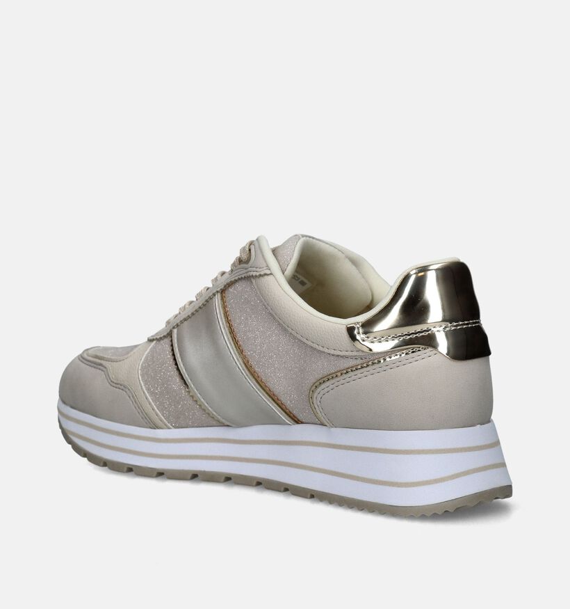 Tamaris Beige Sneakers voor dames (351521) - geschikt voor steunzolen