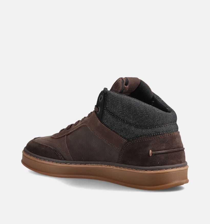 Bufflox Atenas Donkerbruine Sneakers voor heren (362644) - geschikt voor steunzolen