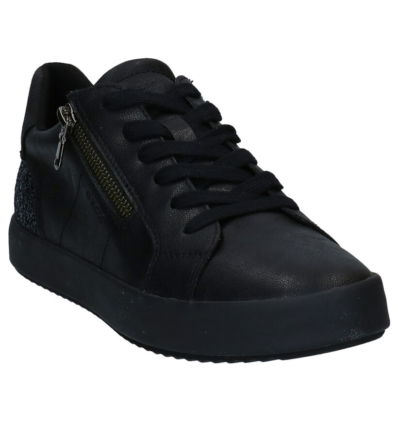 Geox Opvew Chaussures à Lacets en Noir en simili cuir (277063)