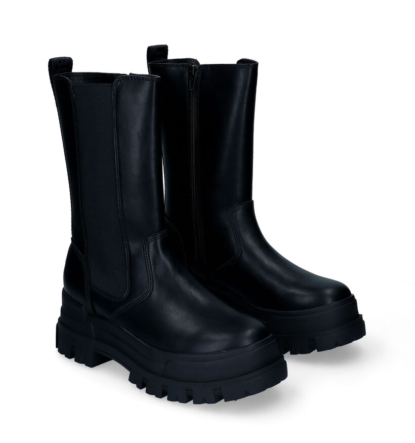 Buffalo Aspha Zwarte Boots in kunstleer (295251)