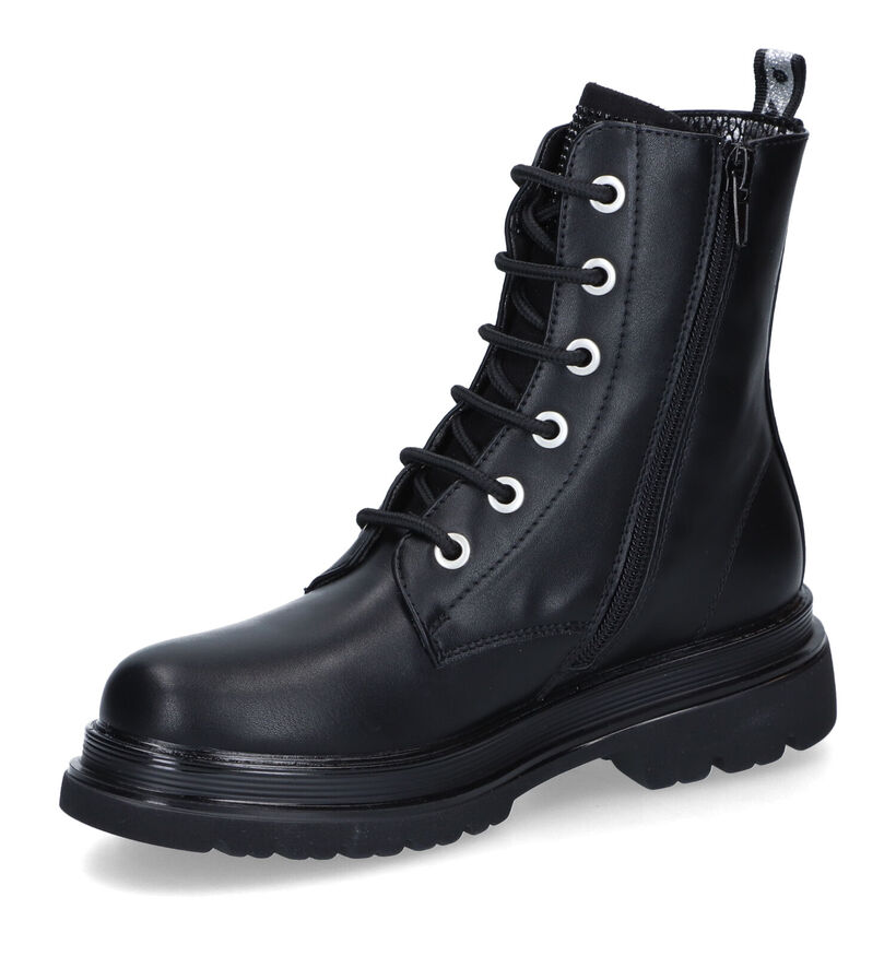 Asso Zwarte Boots in kunstleer (316203)