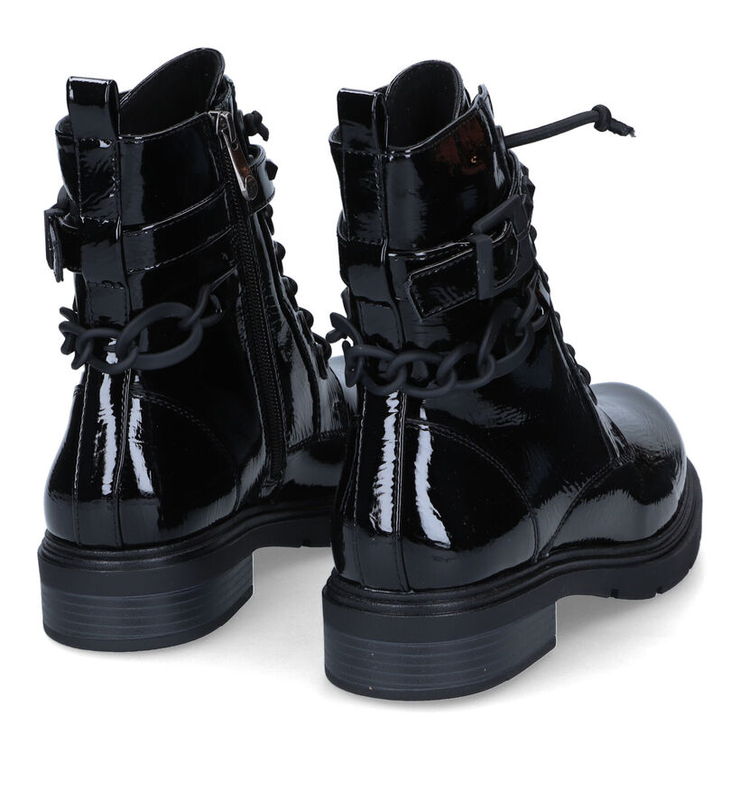 Marco Tozzi Boots à lacets en Noir en simili cuir (315360)