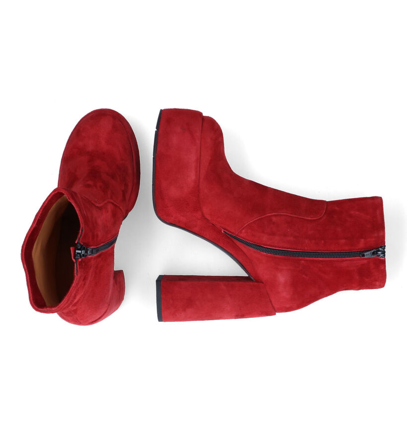 Cristian Daniel Bottines à talons en Rouge pour femmes (317504)