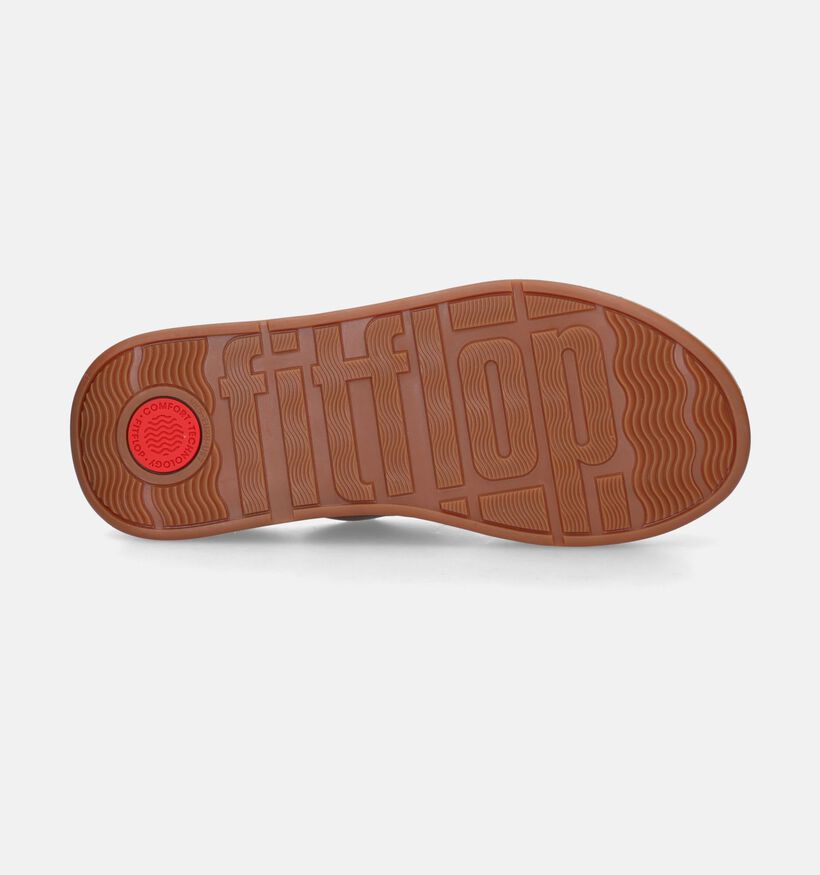 FitFlop F-Mode Twist Flatform Slides Nu-pieds en Bronze pour femmes (336991)