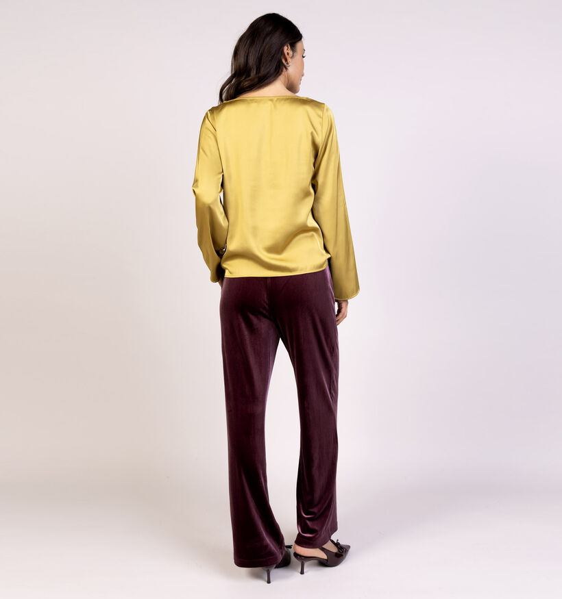 Vila Gea Buckle Blouse en Jaune pour femmes (372348)