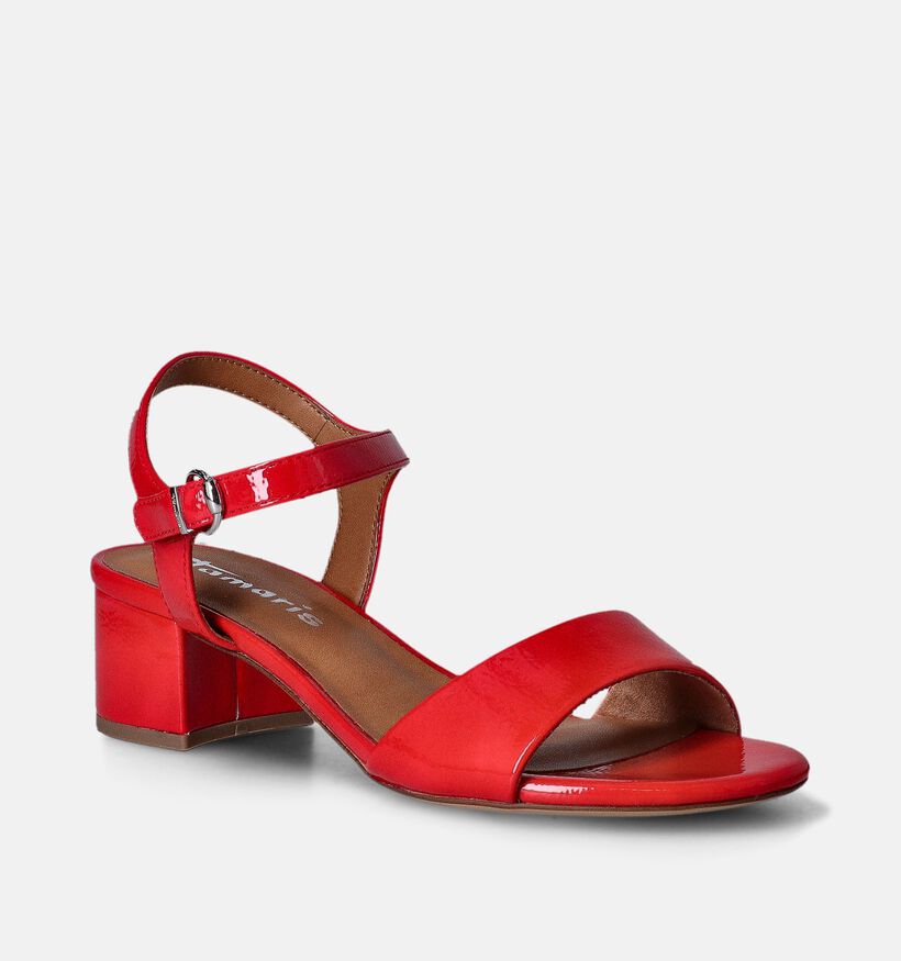 Tamaris Rode Sandalen met blokhak voor dames (354377)