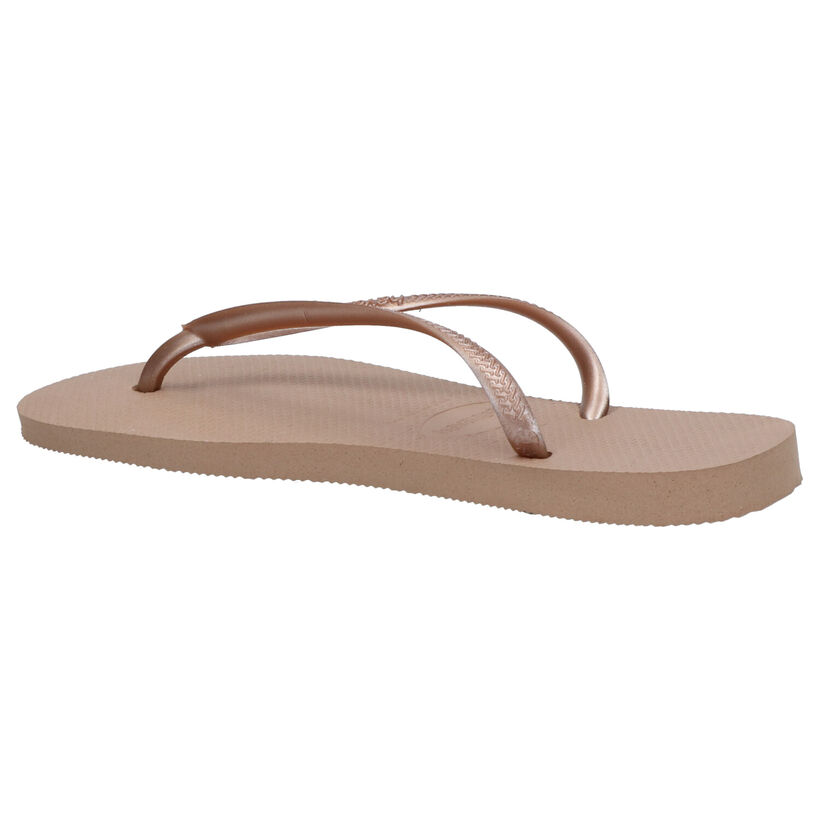 Havaianas Slim Tongs en Or en synthétique (275874)