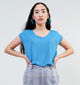 Pieces Billo T-shirt en Bleu pour femmes (335626)
